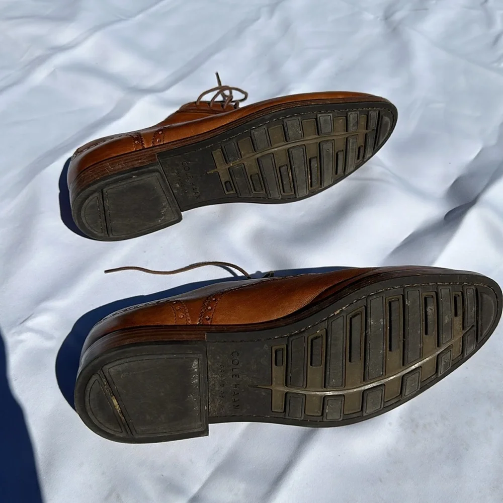 Cole Haan Grand.ØS Mens Brown Dress Shoe, Size 10.5 - Picture 9 of 9